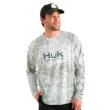 Huk Mossy Oak Pursuit Performance Long Sleeve Crew Shirt MO Seagrass L