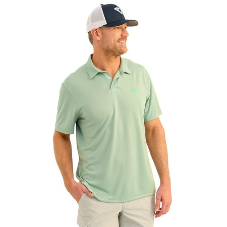 Huk Icon Short Sleeve Performance Polo Fog Green XL