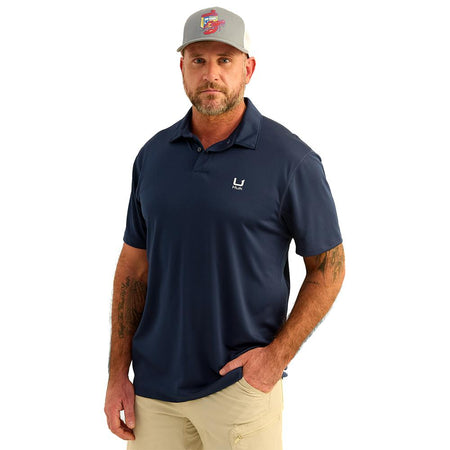 Huk Icon Polo Shirt Short Sleeve Naval Academy XL