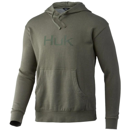 Huk Logo Hoodie 80% Cotton 20% Polyester Moss Small