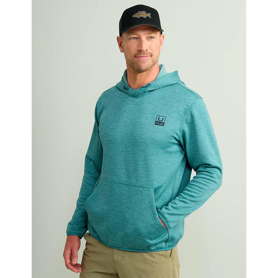 Huk Performance Fleece Hoodie Huk'd Up Storm Blue Heather XL