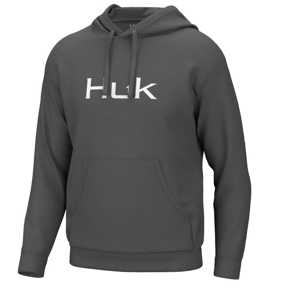 Huk Huk'd Up Logo Fleece Hoodie Volcanic Ash 2XL