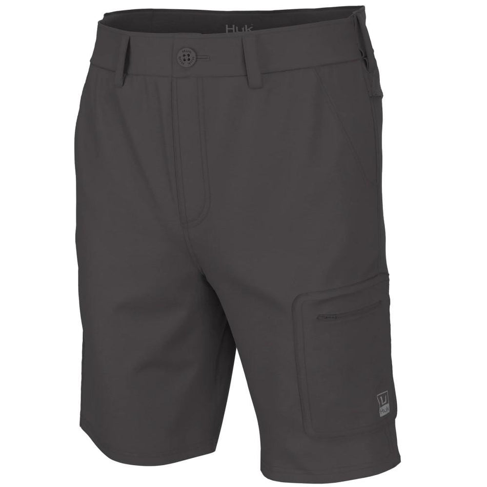 Huk Next Level 10.5in Shorts Large Iron - Adjustable Waistband Quick Dry