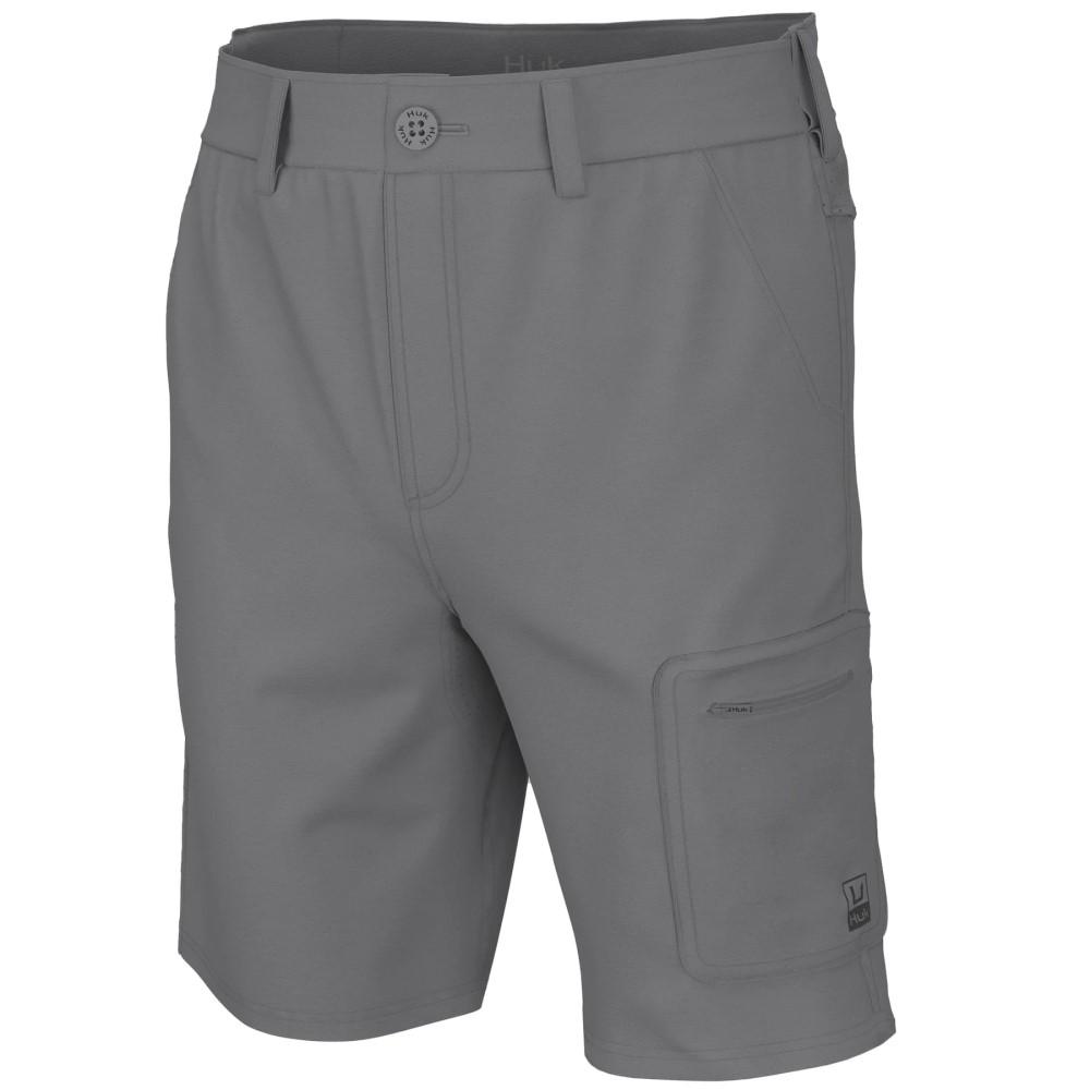 Huk Next Level 10.5" Technical Shorts Overcast Grey Large