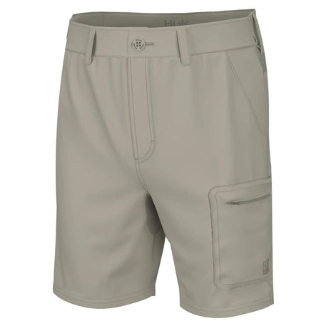 Huk Next Level Men's 7" Stretch Fishing Shorts Khaki Medium