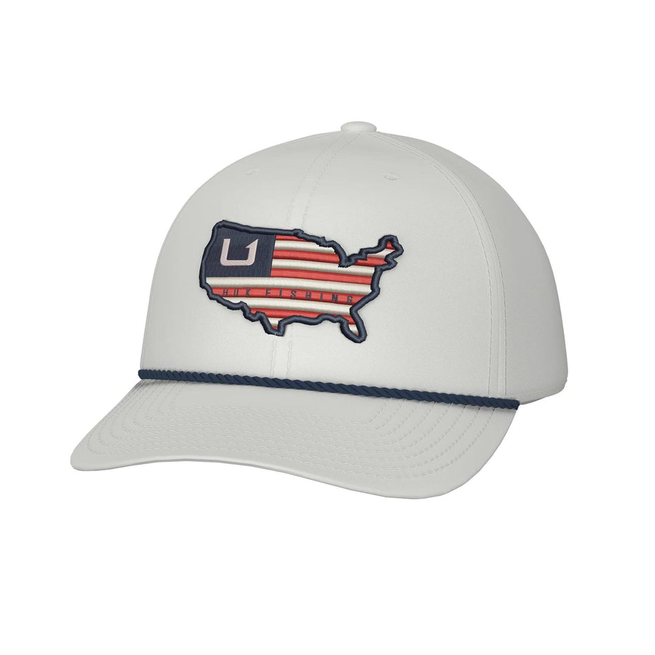 Huk American Rope Hat White with Refraction Camo Detail