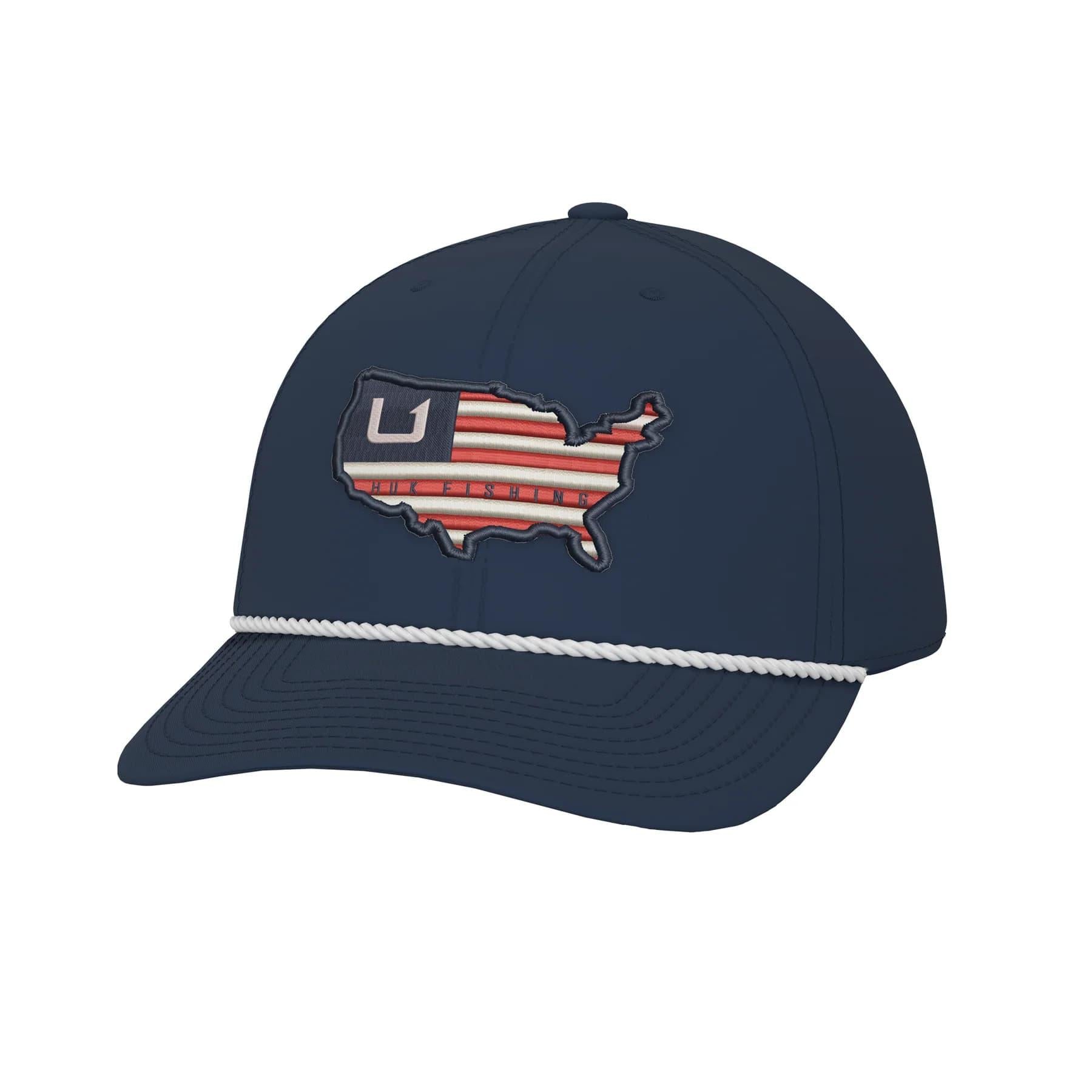 Huk American Rope Trucker Cap Sargasso Sea Refraction Camo