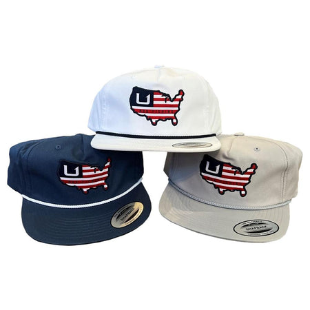 Huk American Rope Snapback Hat Harbor Mist Refraction Camo