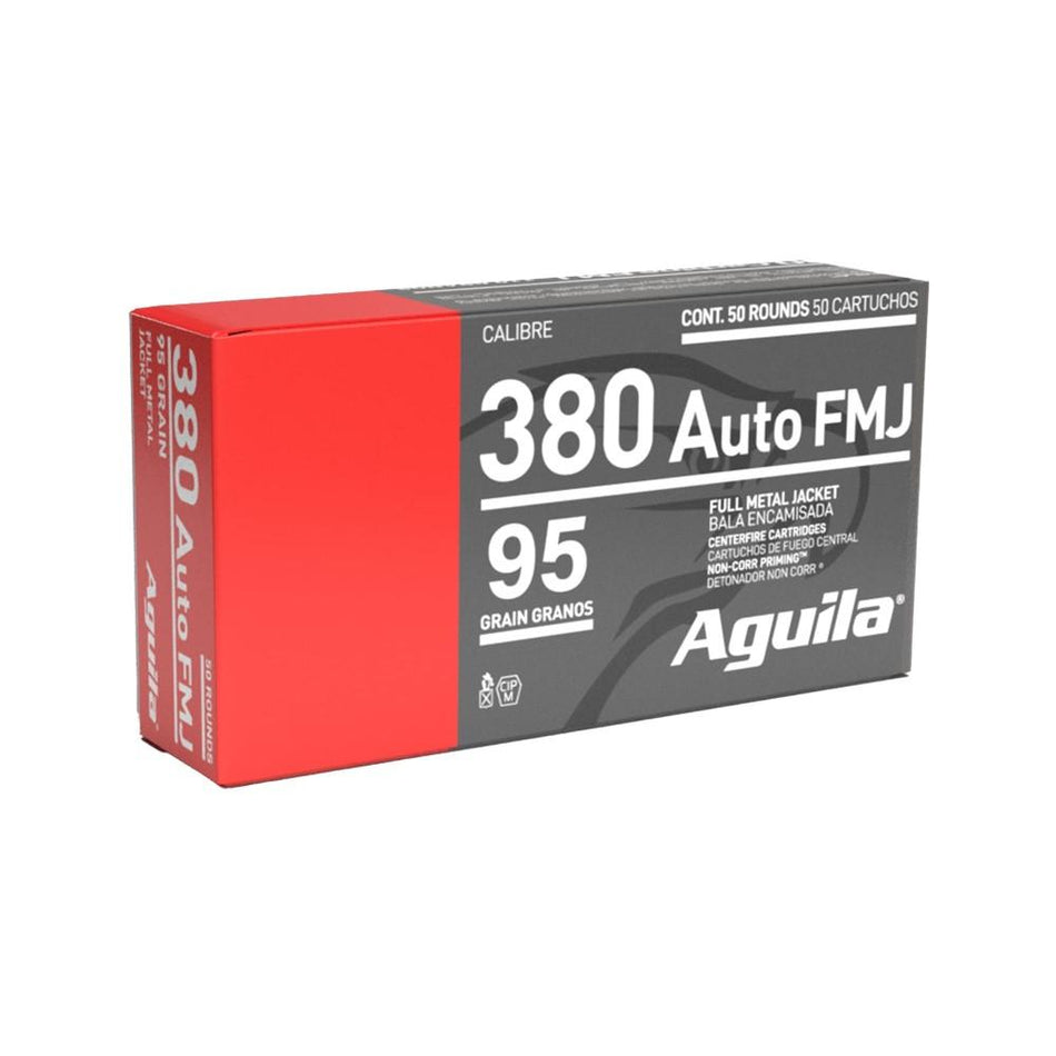 Aguila Target & Range .380 ACP/Auto 95 grain Full Metal Jacket ammunition