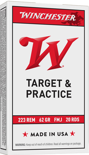 Winchester USA Full Metal Jacket 62 Grain .223 Remington 3100 fps