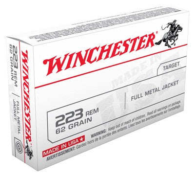 Winchester USA Full Metal Jacket 62 Grain .223 Remington 3100 fps