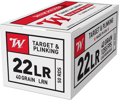 Winchester USA White Box .22 Long Rifle 40 grain Lead Round Nose ammunition