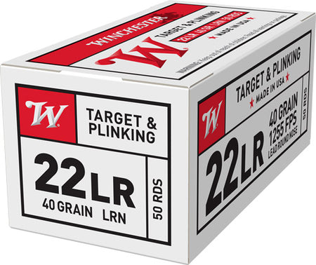 Winchester USA White Box .22 Long Rifle 40 grain Lead Round Nose ammunition