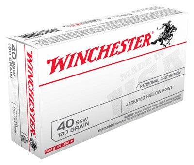 Winchester USA Jacketed Hollow Point 180 Grain .40 S&W 1010 fps