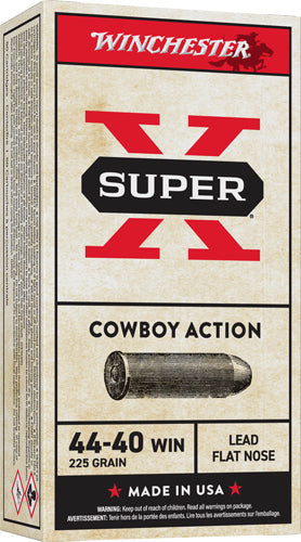 Winchester USA Super X Cowboy Action .44-40 Winchester 225 grain Lead Flat Nose ammunition