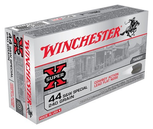 Winchester USA Super X Cowboy Action Lead Flat Nose 240 Grain .44 S&W Special 750 fps