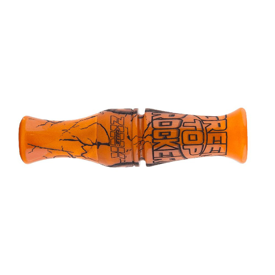 Zink Green Top Rocker Duck Call Orange Marbleade with Hard Case & Extra Reeds