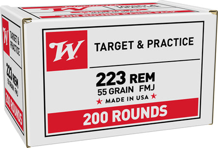 Winchester USA .223 Remington 55 grain Full Metal Jacket ammunition