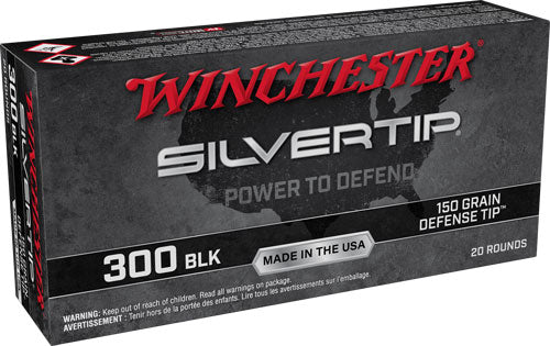 Winchester Silvertip Defense Tip 150 Grain .300 AAC Blackout 1900 fps