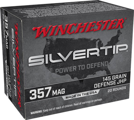 Winchester Silvertip .357 Magnum 145 grain Silvertip Jacket Hollow Point ammunition