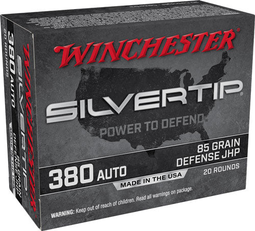 Winchester Silvertip Defense Silvertip Jacket Hollow Point 85 Grain .380 ACP/Auto 1000 fps