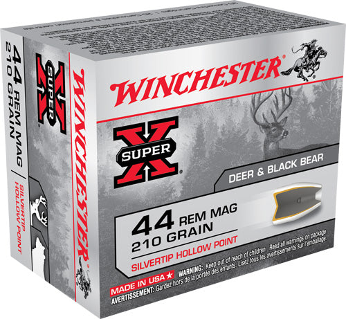 Winchester Silvertip .44 Magnum 210 grain Jacketed Hollow Point ammunition