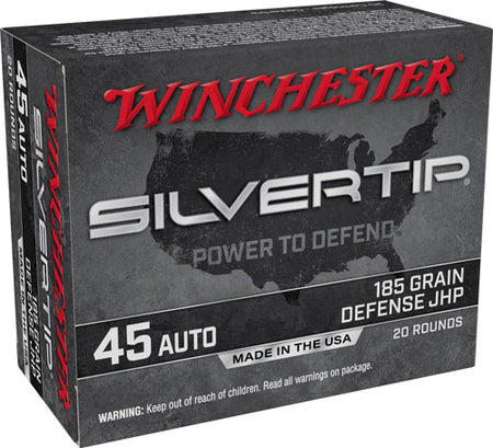 Winchester Silvertip Silvertip Jacket Hollow Point 185 Grain .45 ACP/Auto 1000 fps