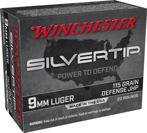 Winchester Silvertip Defense Silvertip Jacket Hollow Point 115 Grain 9mm Luger/Parabellum 1225 fps