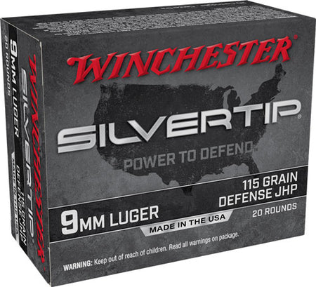 Winchester Silvertip Defense Silvertip Jacket Hollow Point 115 Grain 9mm Luger/Parabellum 1225 fps