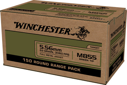 Winchester Ammo WM855150 USA 223 Rem 62 gr Full Metal Jacket (FMJ) Value Pack