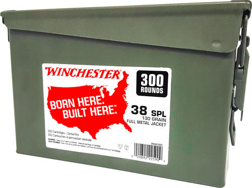 Winchester USA Ammo Can .38 Special 130 grain Full Metal Jacket ammunition