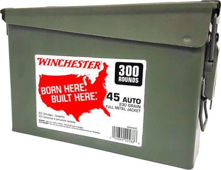 Winchester USA Ammo Can .45 ACP/Auto 230 grain Full Metal Jacket ammunition