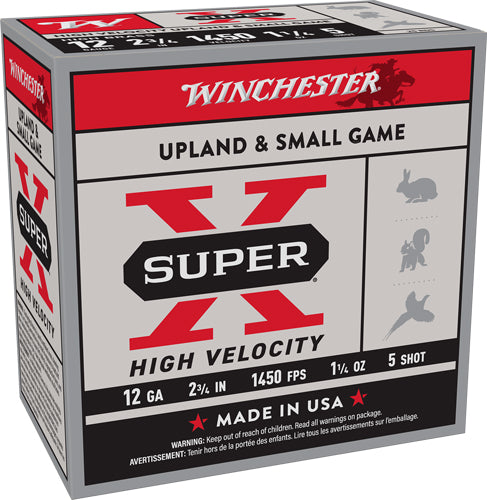 Winchester X12HV5 Super X High Velocity 12 Gauge 2-3/4 1-1/4oz #5 1450 fps
