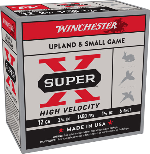 Winchester X12HV6 Super X High Velocity 12 Gauge 2-3/4 1-1/4oz #6 1450 fps