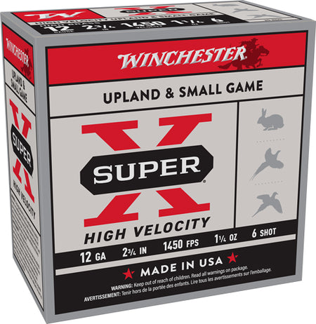 Winchester X12HV6 Super X High Velocity 12 Gauge 2-3/4 1-1/4oz #6 1450 fps