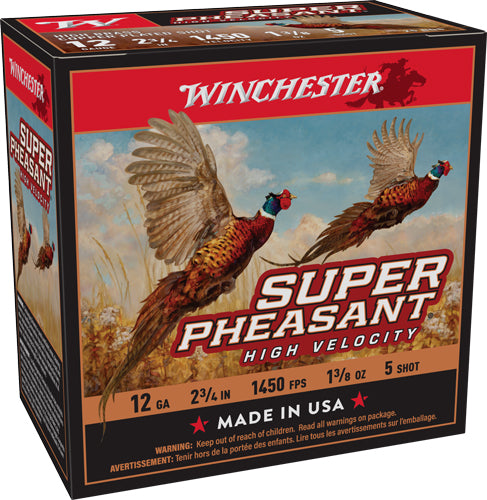 Winchester X12PHV5 Super Pheasant High Velocity 12 Gauge 2-3/4 1-3/8oz #5 1450 fps