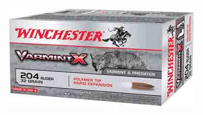 Winchester Varmint X .204 Ruger 32 grain Polymer Tip Rapid Expansion ammunition
