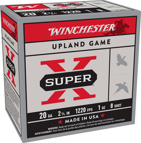Winchester X208 Super X Heavy Game Load 20 Gauge 2-3/4 1oz #8 1220 fps