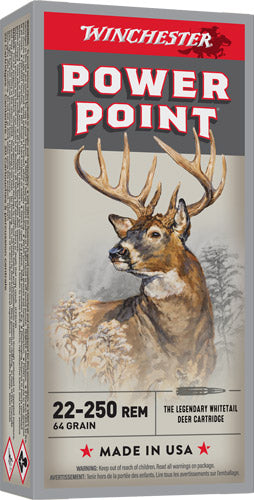 Winchester Super X Power-Point 64 Grain .22-250 Remington 3500 fps