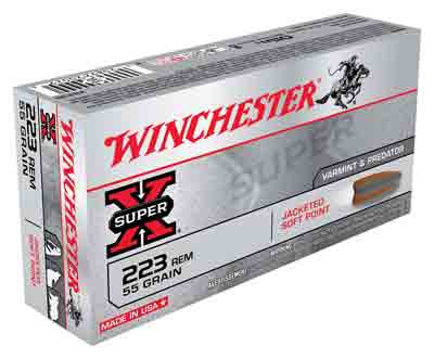 Winchester Super X Jacketed Soft Point 55 Grain .223 Remington 3240 fps