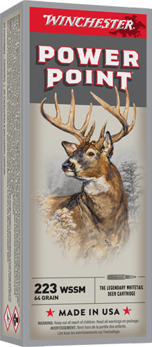 Winchester Super-X .223 WSSM 64 grain Power-Point ammunition