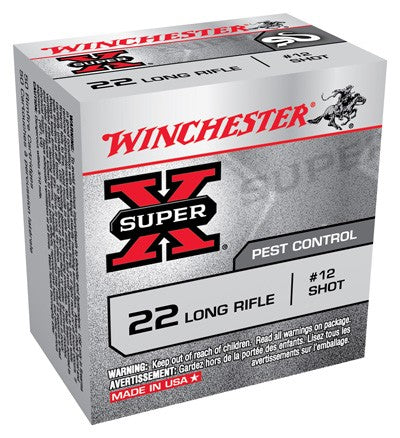 Winchester Super-X Rimfire Ammo 22 LR 40 grain 12 Shot Shotshell (Birdshot)