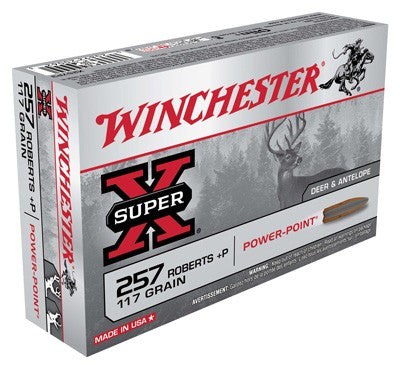 Winchester Super X .257 Roberts 117 grain Power-Point ammunition