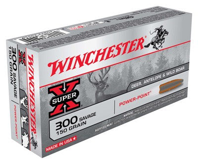 Winchester Super X .300 Savage 150 grain Power-Point ammunition