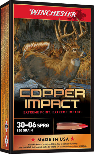 Winchester Copper Impact Copper Extreme Point Lead-Free 150 Grain .30-06 Springfield 2920 fps