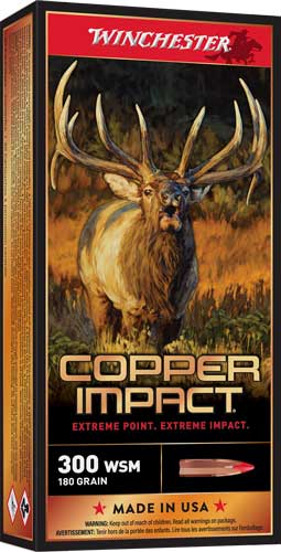 Winchester Copper Impact .300 WSM 180 grain Copper Extreme Point Lead-Free ammunition