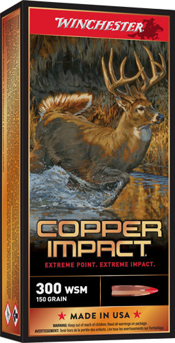 Winchester Copper Impact .300 WSM 150 grain Copper Extreme Point Lead-Free ammunition
