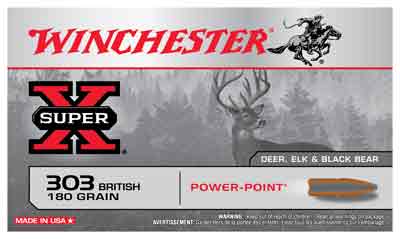 Winchester .303 British X303B1 Super-X Power-Point 180 Grain Pointed Soft Point PSP