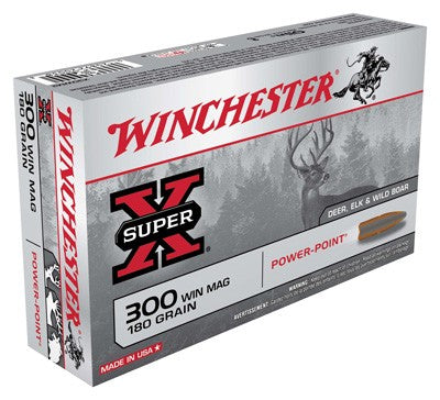 Winchester Super-X Power-Point .300 Winchester Mag 180 grain Pointed Soft Point ammunition