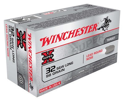 Winchester SUPER-X .32 S&W Long 98 grain Lead Round Nose ammunition
